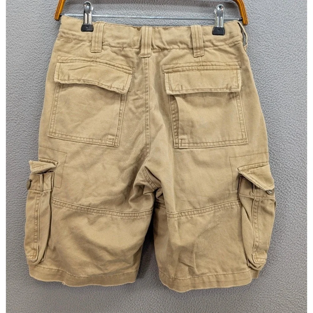 Abercrombie Kids Cargo Shorts Adjustable Waist Size 10 Khaki Cotton Utility Gorp